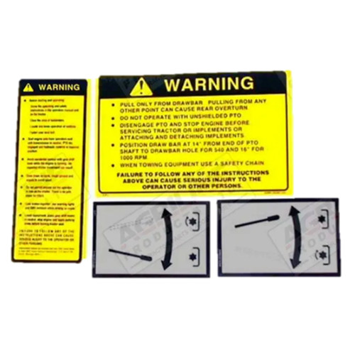 Agriline warning decal set - decal, for